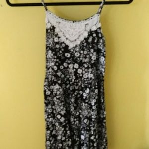 Girls black and white sun dress